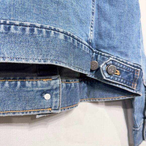 Calvin Klein Women’s S Jeans Classic Trucker Jacket Moonlight Dust Stretch Denim - Picture 7 of 16